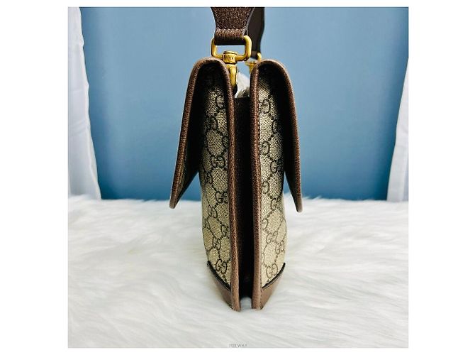 Borsa a tracolla Gucci Supreme Tiger Messenger Marrone - vista 4