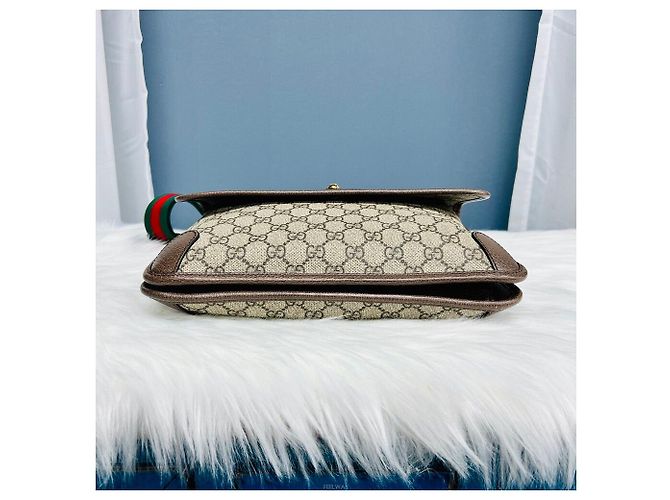 Borsa a tracolla Gucci Supreme Tiger Messenger Marrone - vista 5