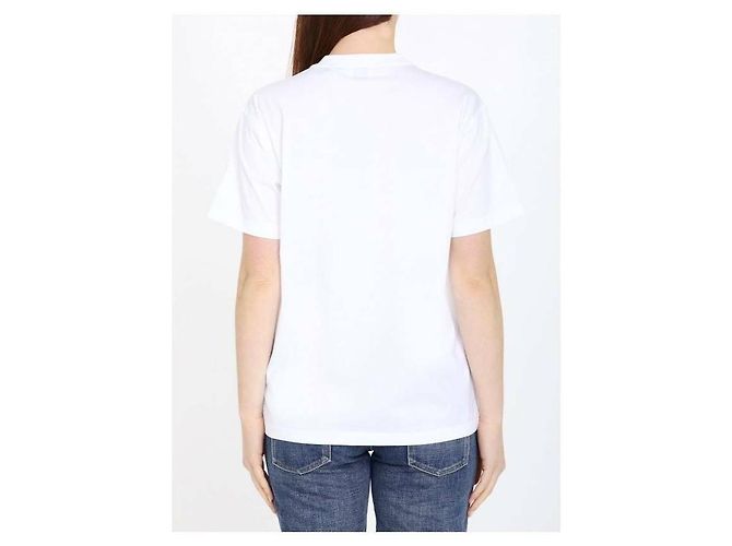 Burberry T-shirt in cotone con tasca a quadri - vista 6