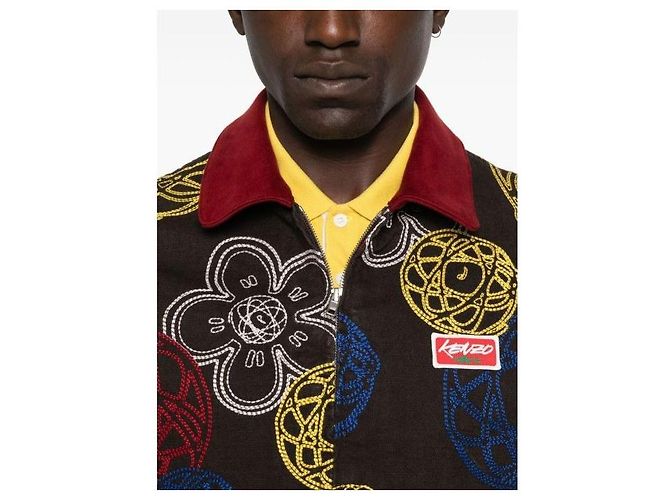 Kenzo FUTURA Embroidered Zip-Up Utility Jacket Black - view 5
