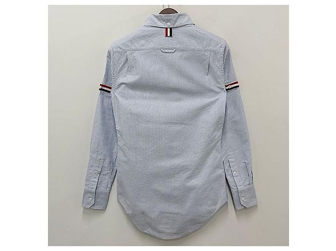 Thom Browne Camisa Oxford Rayada Azul Claro - vista 2