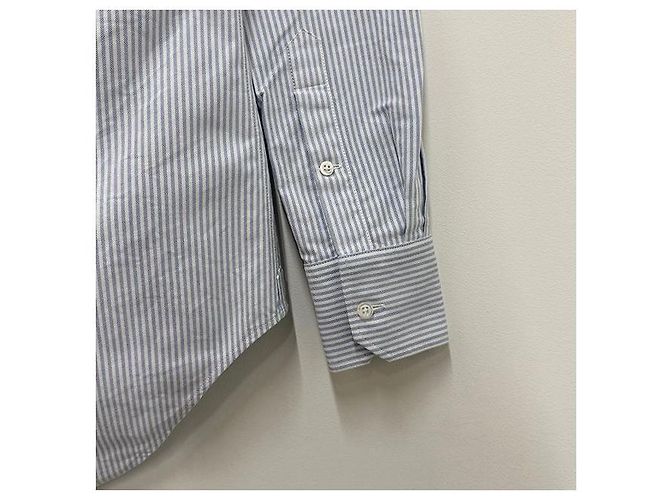 Thom Browne Camisa Oxford Rayada Azul Claro - vista 8