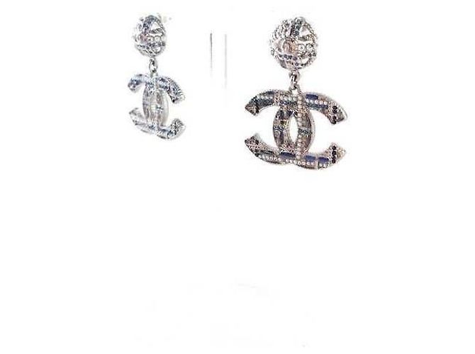 Chanel Brincos de tweed CC - vista 2