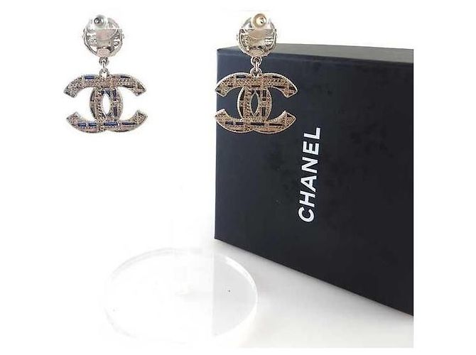 Chanel Brincos de tweed CC - vista 5