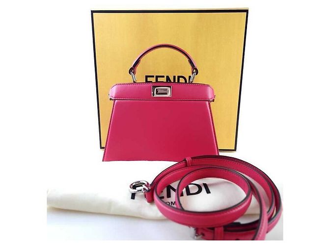 Fendi Borsa a tracolla Peekaboo See You Petit Rosso - vista 7