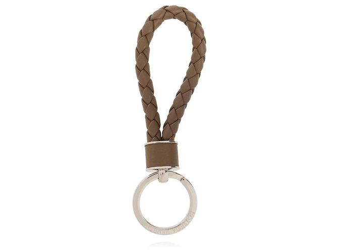 Bottega Veneta Portachiavi in pelle Intrecciato Marrone - vista 4