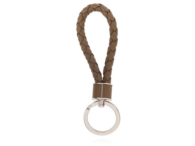Bottega Veneta Portachiavi in pelle Intrecciato Marrone - vista 5