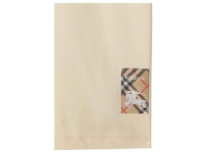 Burberry Camiseta de algodão de manga curta Check Label - vista 7