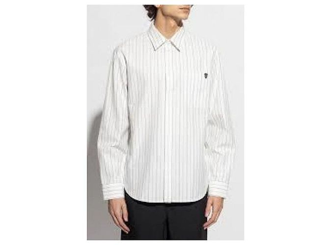Burberry Gestreiftes Baumwollhemd Silber - Ansicht 4