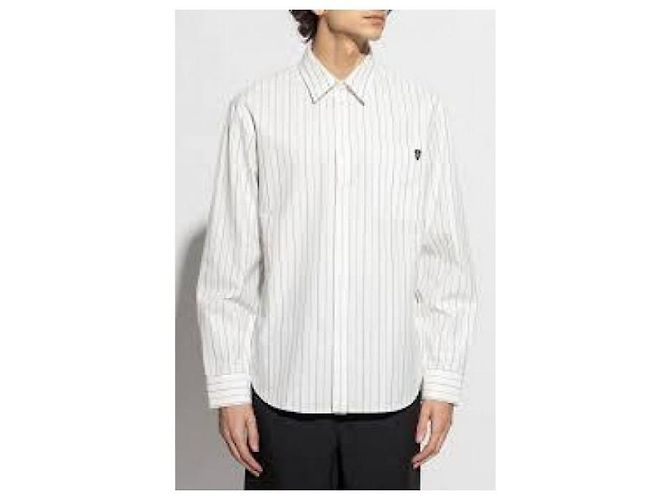 Burberry Gestreiftes Baumwollhemd Silber - Ansicht 5