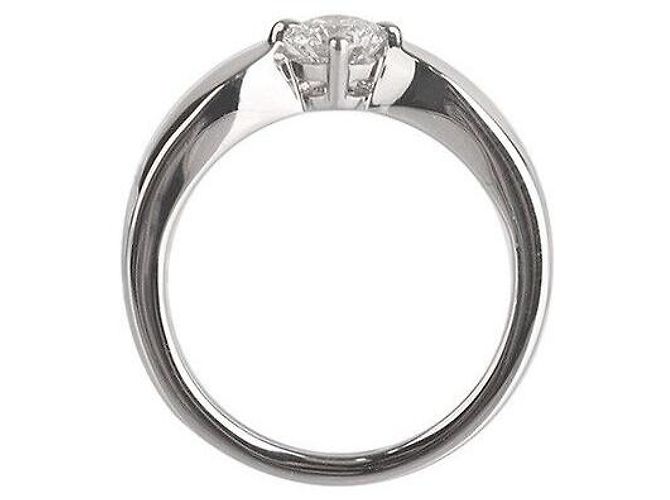 Bulgari Venetia Torcello Hochzeitsring aus Platin mit Diamant Größe Silber - Ansicht 2