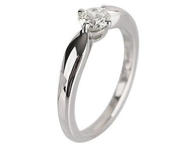 Bulgari Venetia Torcello Hochzeitsring aus Platin mit Diamant Größe Silber - Ansicht 8