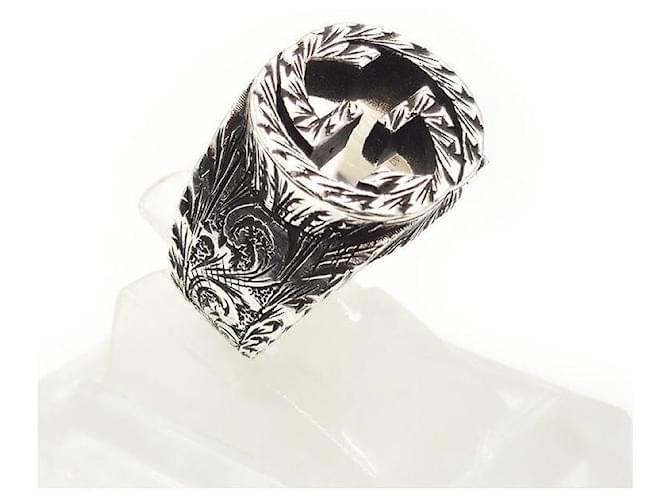 Gucci Anello Interlocking GG Argento - vista 2