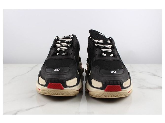 Balenciaga Triple Sneakers Red Argento - vista 2