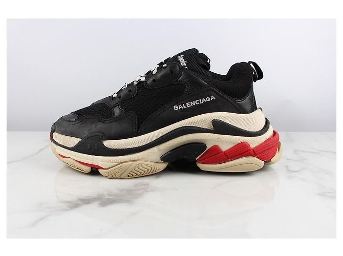 Balenciaga Triple Sneakers Red Argento - vista 4