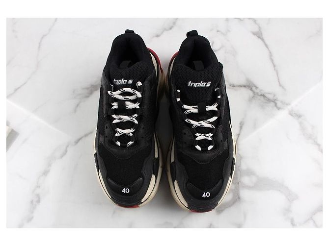 Balenciaga Triple Sneakers Red Argento - vista 8