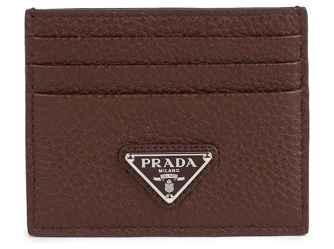 Prada Leather Card Wallet Red - view 3