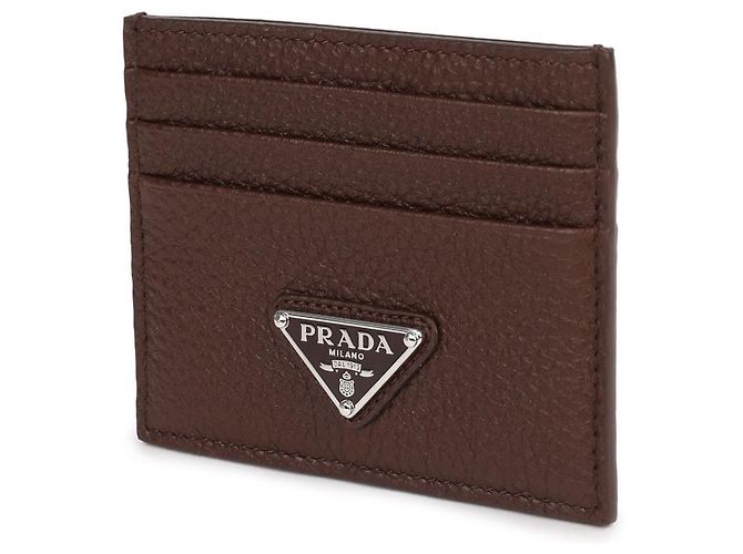 Prada Leather Card Wallet Red - view 4