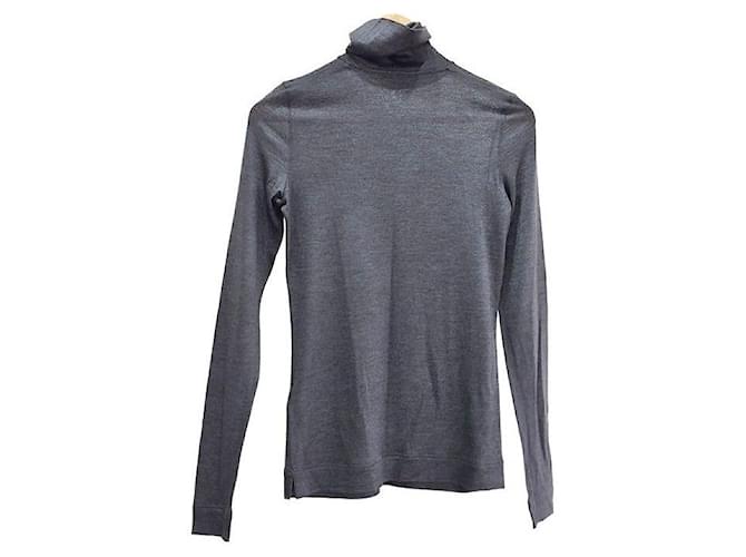 Loro Piana Kaschmir-Seiden-Pullover mit Rollkragen in Grau Braun - Ansicht 3
