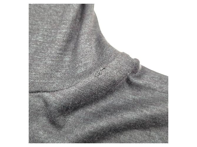 Loro Piana Kaschmir-Seiden-Pullover mit Rollkragen in Grau Braun - Ansicht 6