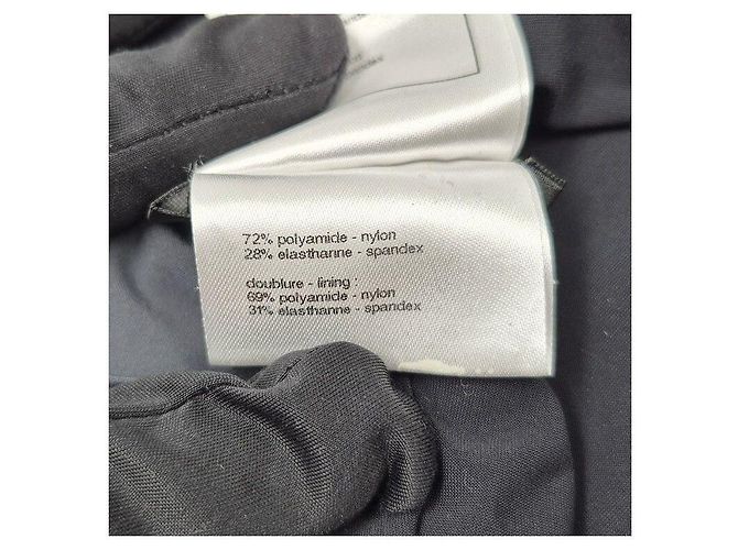 Chanel Einteiliger Badeanzug mit Blumenrüschendetails Schwarz - Ansicht 5