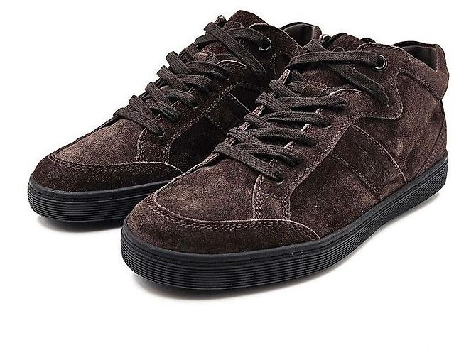 Tod's Wildleder-Mid-Top-Sneaker Braun - Ansicht 2