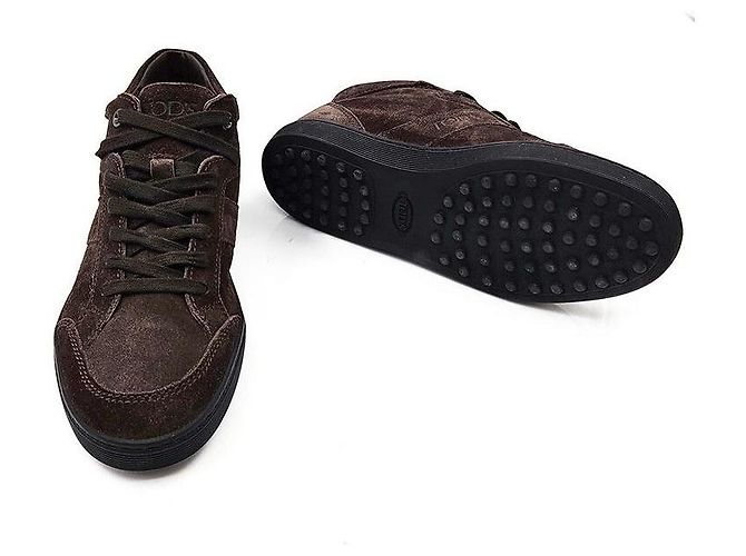 Tod's Wildleder-Mid-Top-Sneaker Braun - Ansicht 5
