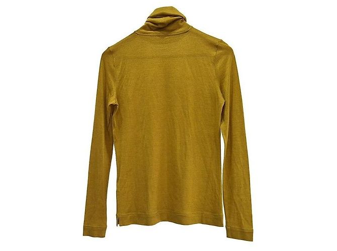 Loro Piana Kaschmir-Seiden-Pullover mit Rollkragen in Gelb - Ansicht 3