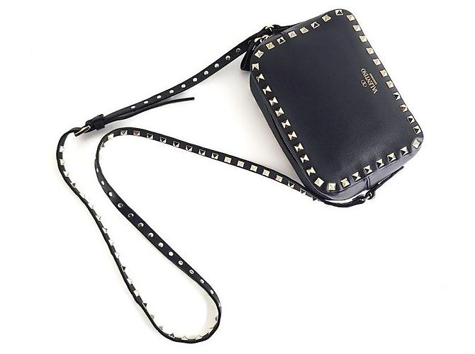 Valentino Rockstud Umhängetasche Schwarz - Ansicht 3