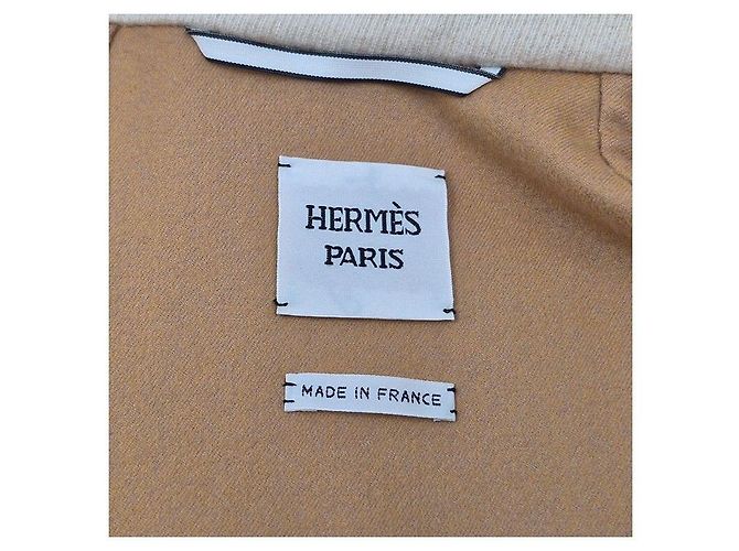 Hermès Kaschmir-Cape-Mantel Weiß - Ansicht 5