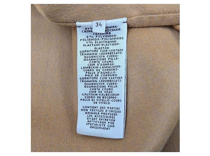 Hermès Kaschmir-Cape-Mantel Weiß - Ansicht 6