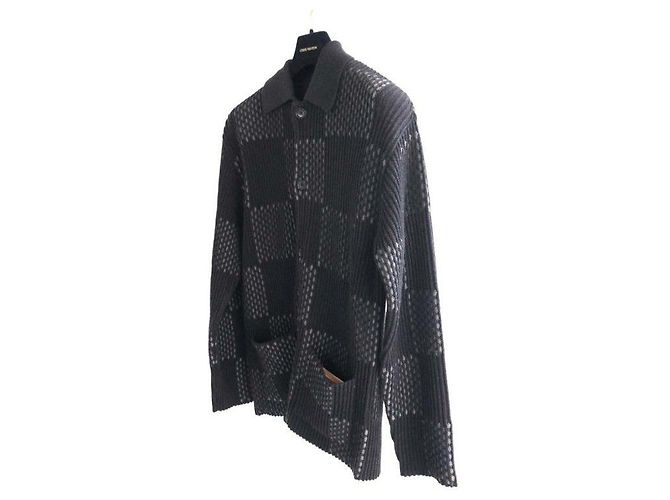 Louis Vuitton Damier RIB Cardigan Schwarz - Ansicht 2
