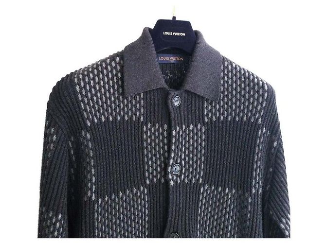 Louis Vuitton Damier RIB Cardigan Schwarz - Ansicht 4