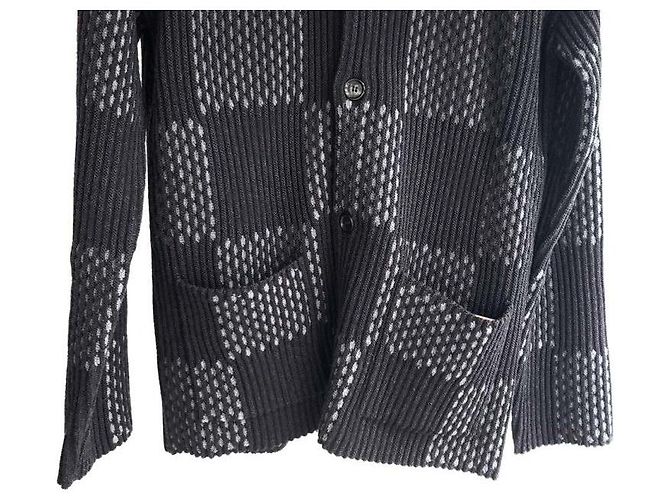 Louis Vuitton Damier RIB Cardigan Schwarz - Ansicht 5