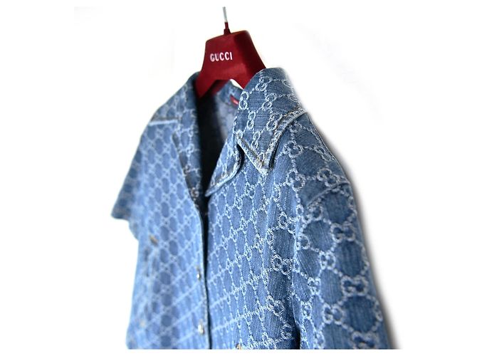 Gucci Top de jacquard denim Azul - vista 2