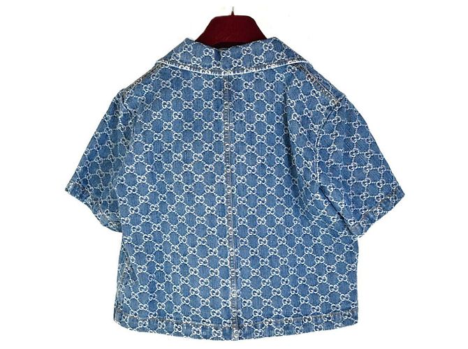Gucci Top de jacquard denim Azul - vista 3