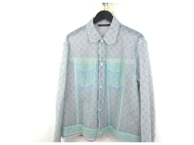 Louis Vuitton Monogram Tüll Truckerjacke Weiß - Ansicht 2