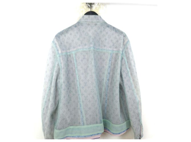 Louis Vuitton Monogram Tüll Truckerjacke Weiß - Ansicht 4