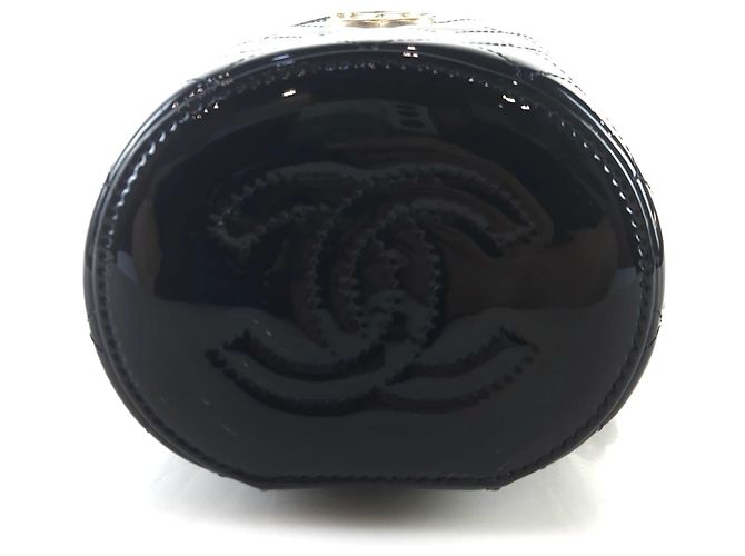 Chanel Borsa a spalla con manico superiore, astuccio cosmetico brevettato Nero - vista 5