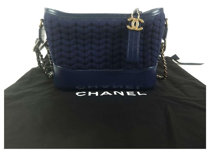 Chanel Borsa hobo in maglia Gabrielle Nero - vista 7