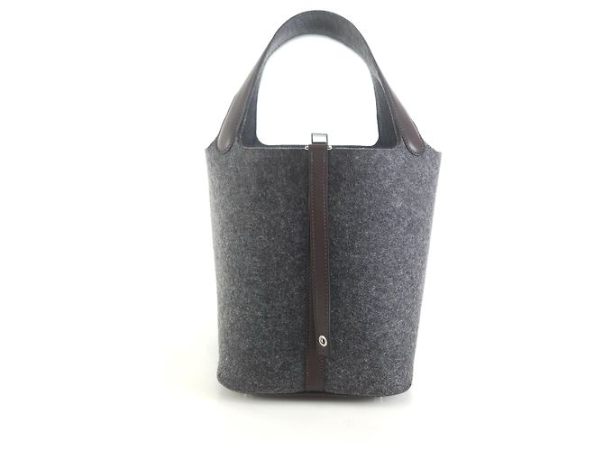 Hermès Borsa Tote Bole Picos in feltro Marrone - vista 2