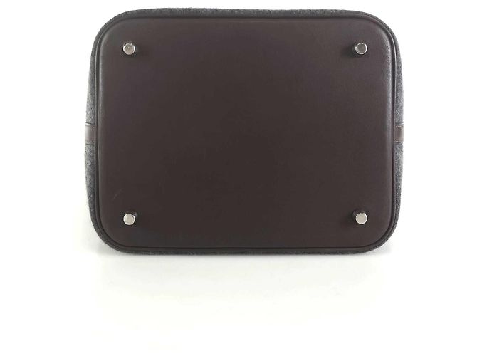 Hermès Borsa Tote Bole Picos in feltro Marrone - vista 4