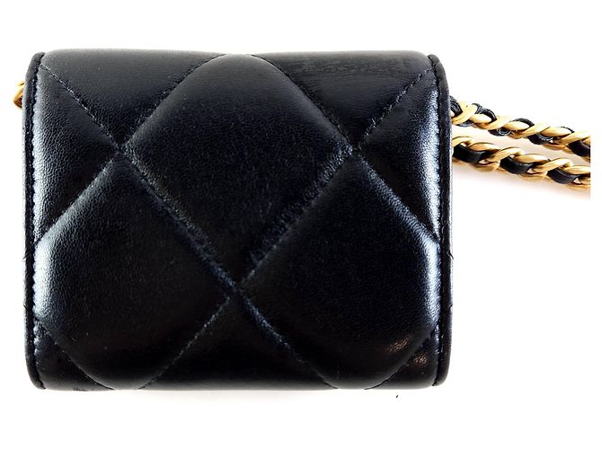 Chanel 19 Chanel Bolsa transversal com corrente e aba em couro de cordeiro Multicor - vista 4