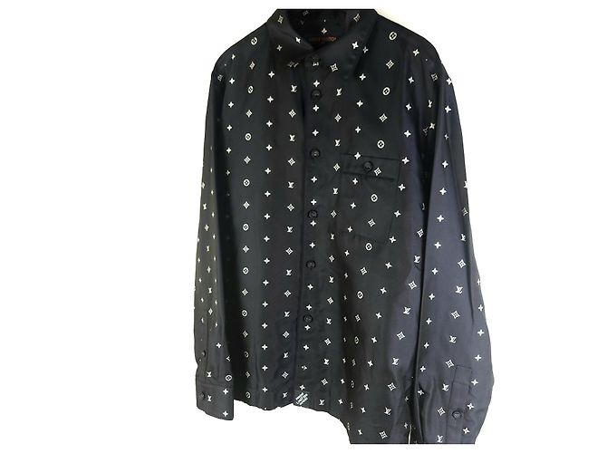 Louis Vuitton Camicia da pigiama in seta con monogramma Nero - vista 2