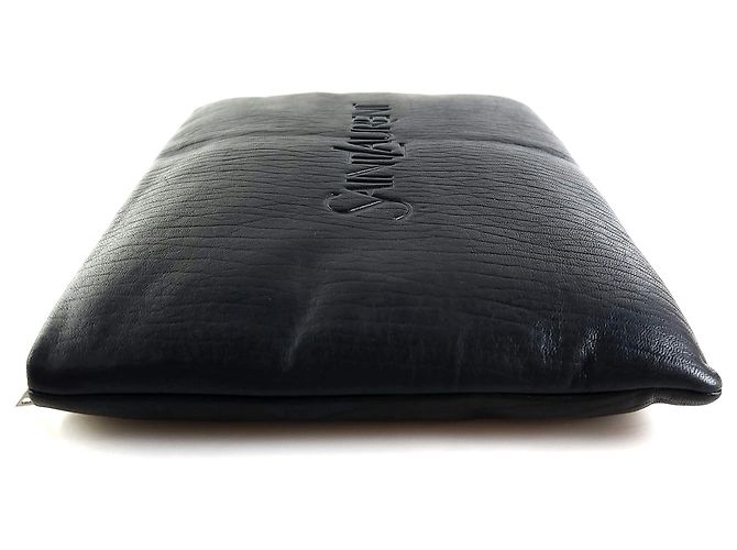 Saint Laurent Borsa Clutch Logo Imbottita Nero - vista 2