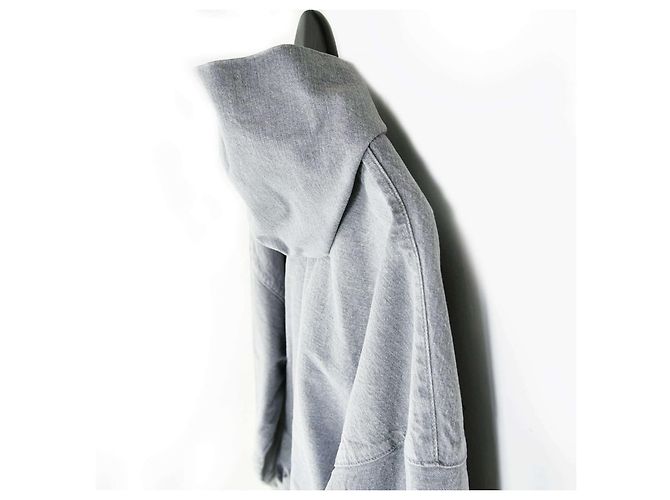 Balenciaga Giacca con cappuccio e zip Trompe-l'œil - vista 4