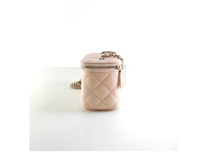 Chanel Estuche de cosméticos de cadena clásica Bolsa cruzada rectangular Naranja - vista 2