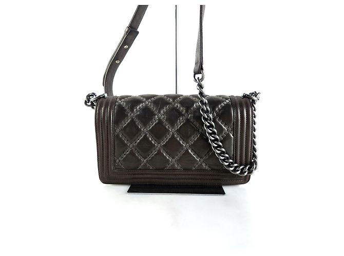 Chanel Borsa a tracolla Boy Wild Stitch con pattina Nero - vista 3