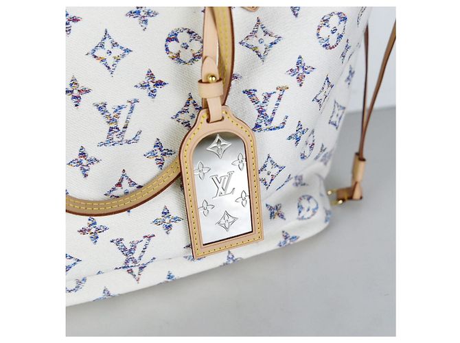 Louis Vuitton Borsa a spalla Neverfull in tessuto jacquard con monogramma Multicolore - vista 5