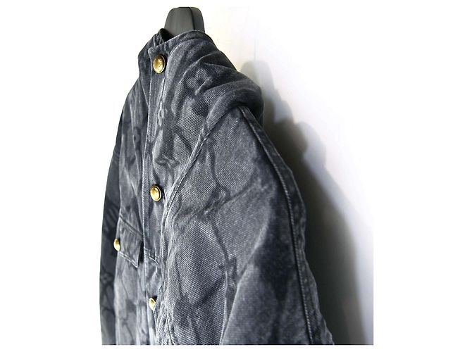 Louis Vuitton Giacca con cappuccio in denim monogramma Marrone - vista 2